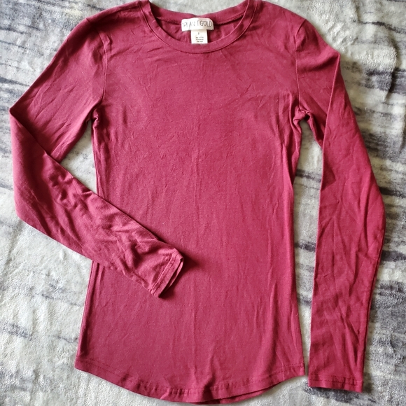 Planet Gold burgundy tee - Picture 4 of 8